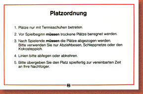 Schild Platzordnung 18050