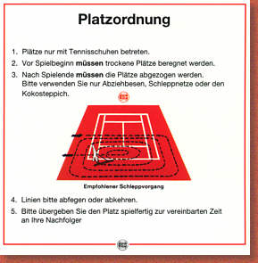 Schild Platzordnung m. Pflegeanweisung 18051